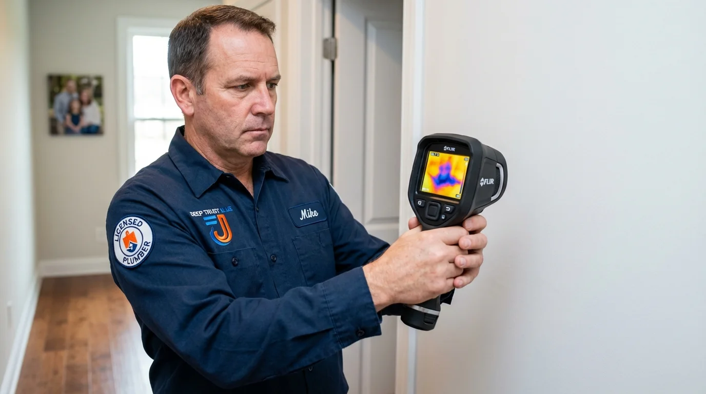 Thermal imaging leak detection by Johns Plumbing LLC in Natick